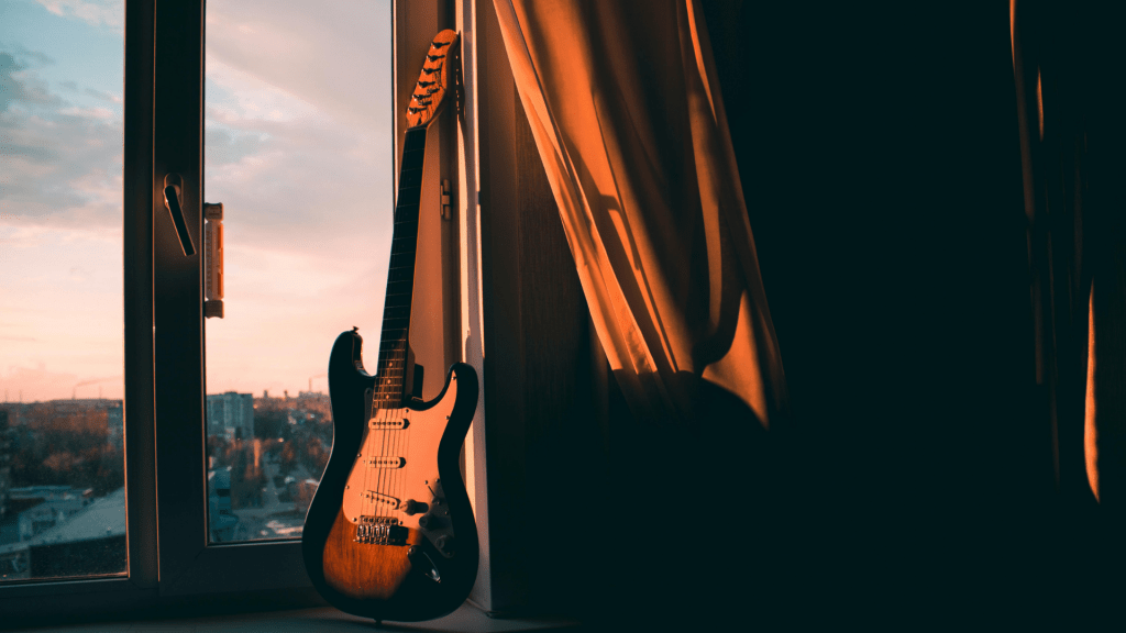 Una guitarra solitaria